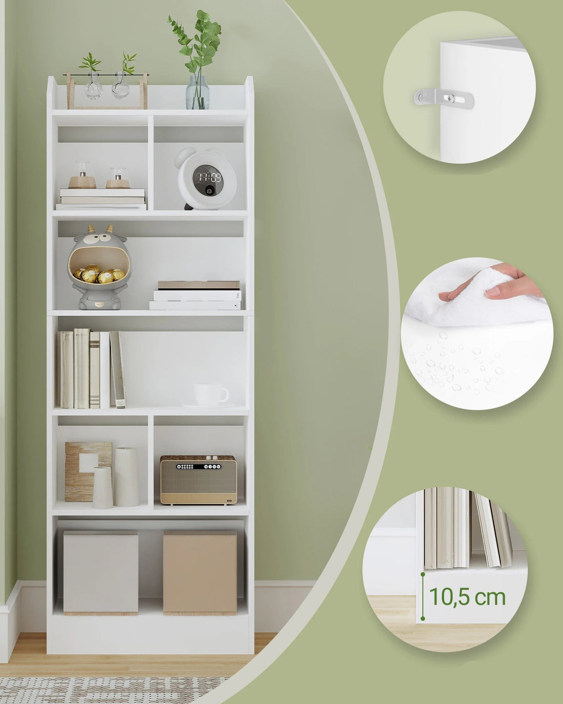 Étagère cube à poser sur pieds de style bibliothèque - vente privée 14:29;200007763:201336101
