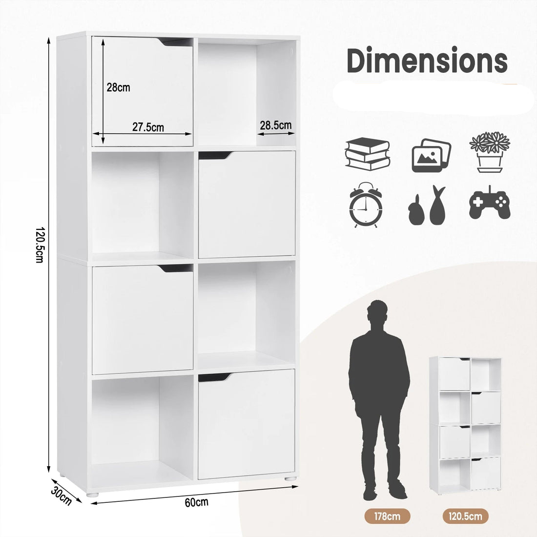 Étagère cube blanc en bois - vente privée 14:366light oak;200007763:201336101