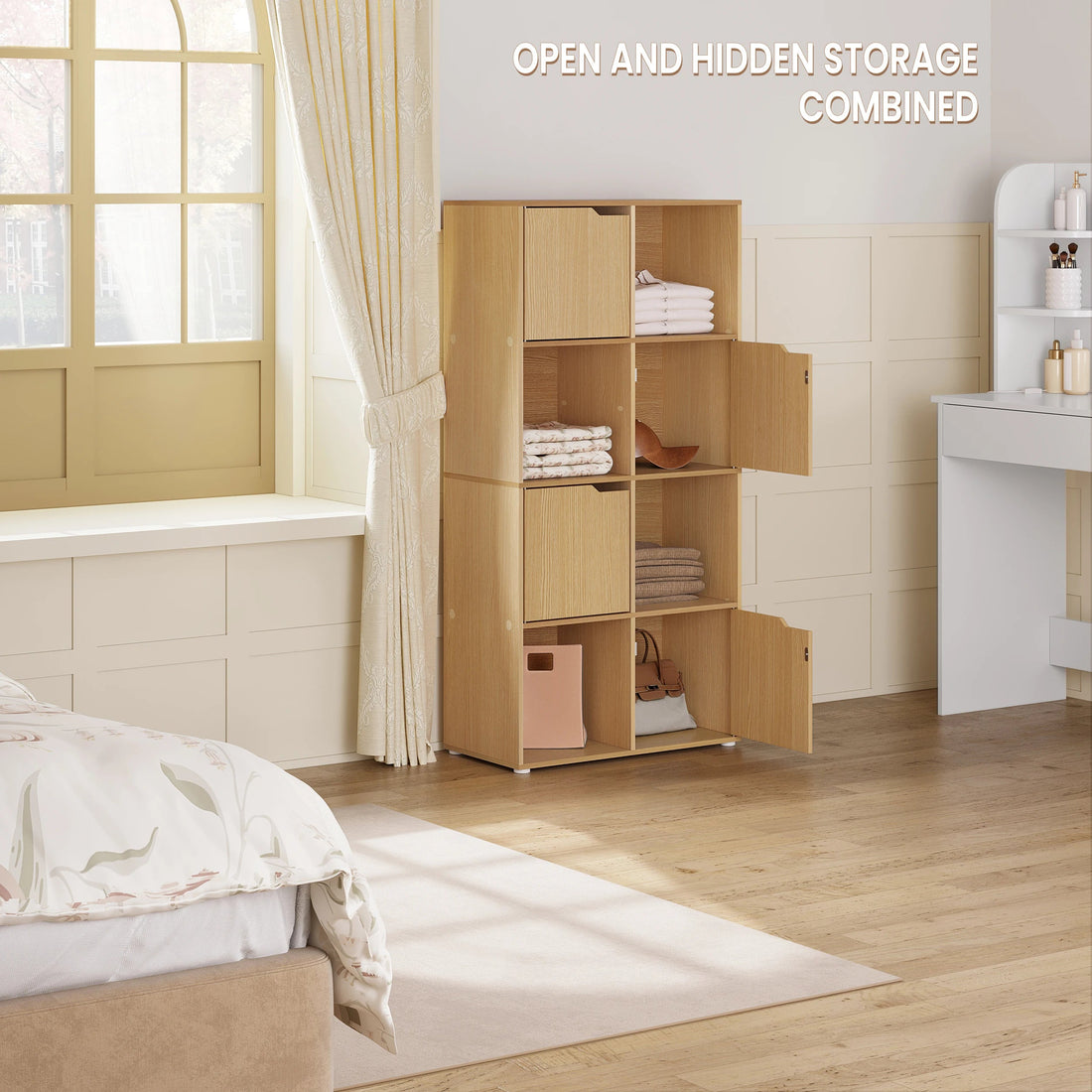 Étagère cube blanc en bois - vente privée 14:366light oak;200007763:201336101