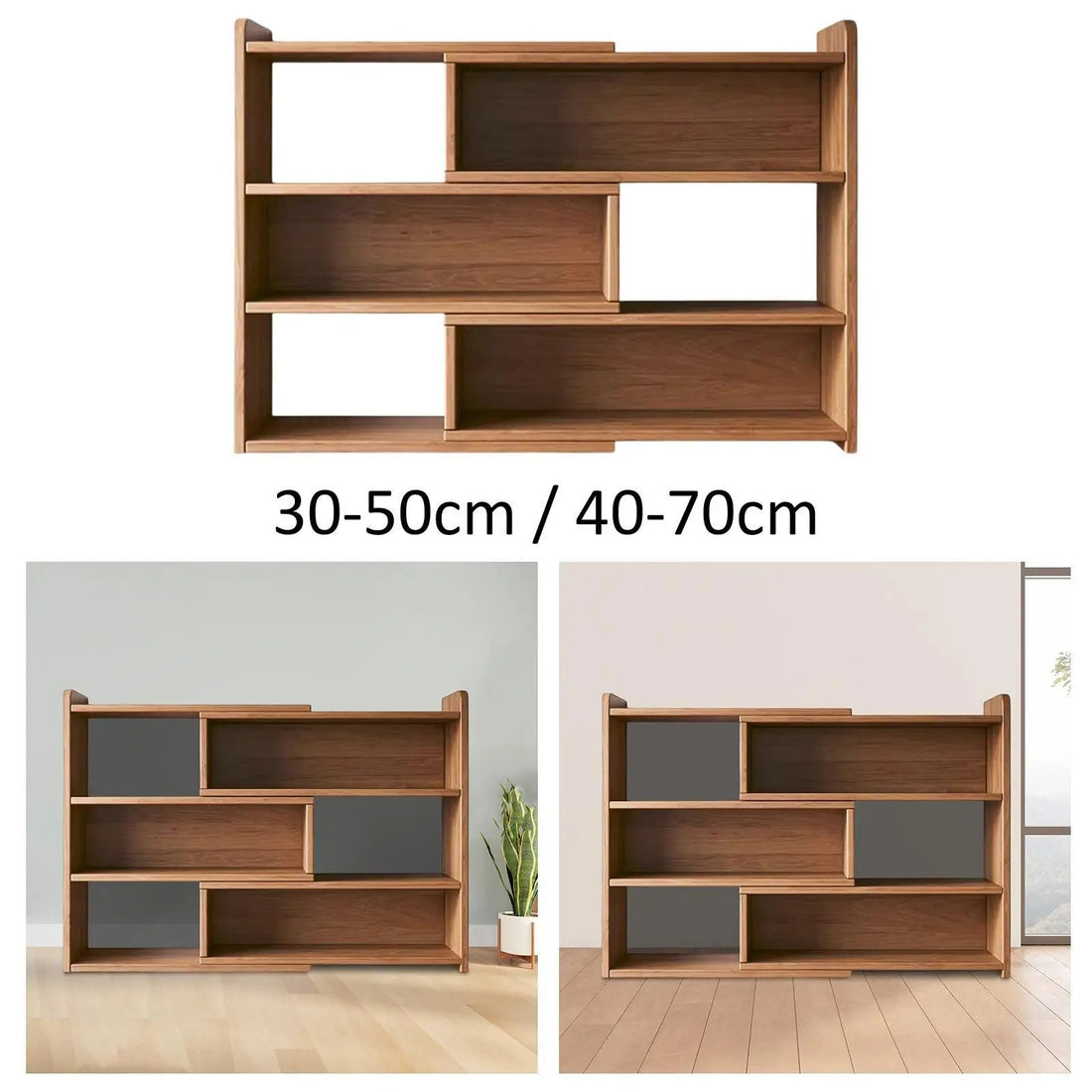 Étagère cube e bois massif rétractable - vente privée 14:2940cm to 70cm