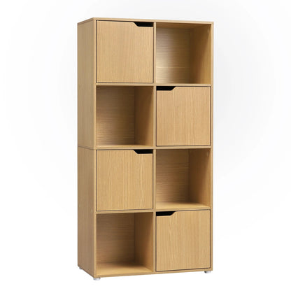 Étagère cube en bois à 8 compartiments - vente privée 14:366light oak;200007763:201336101