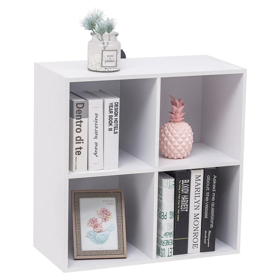Étagère cube gris en bois avec 4 rangements - vente privée 14:365458light oak;200007763:201336101