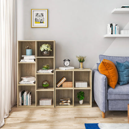 Étagère cube gris en bois avec 4 rangements - vente privée 14:365458light oak;200007763:201336101