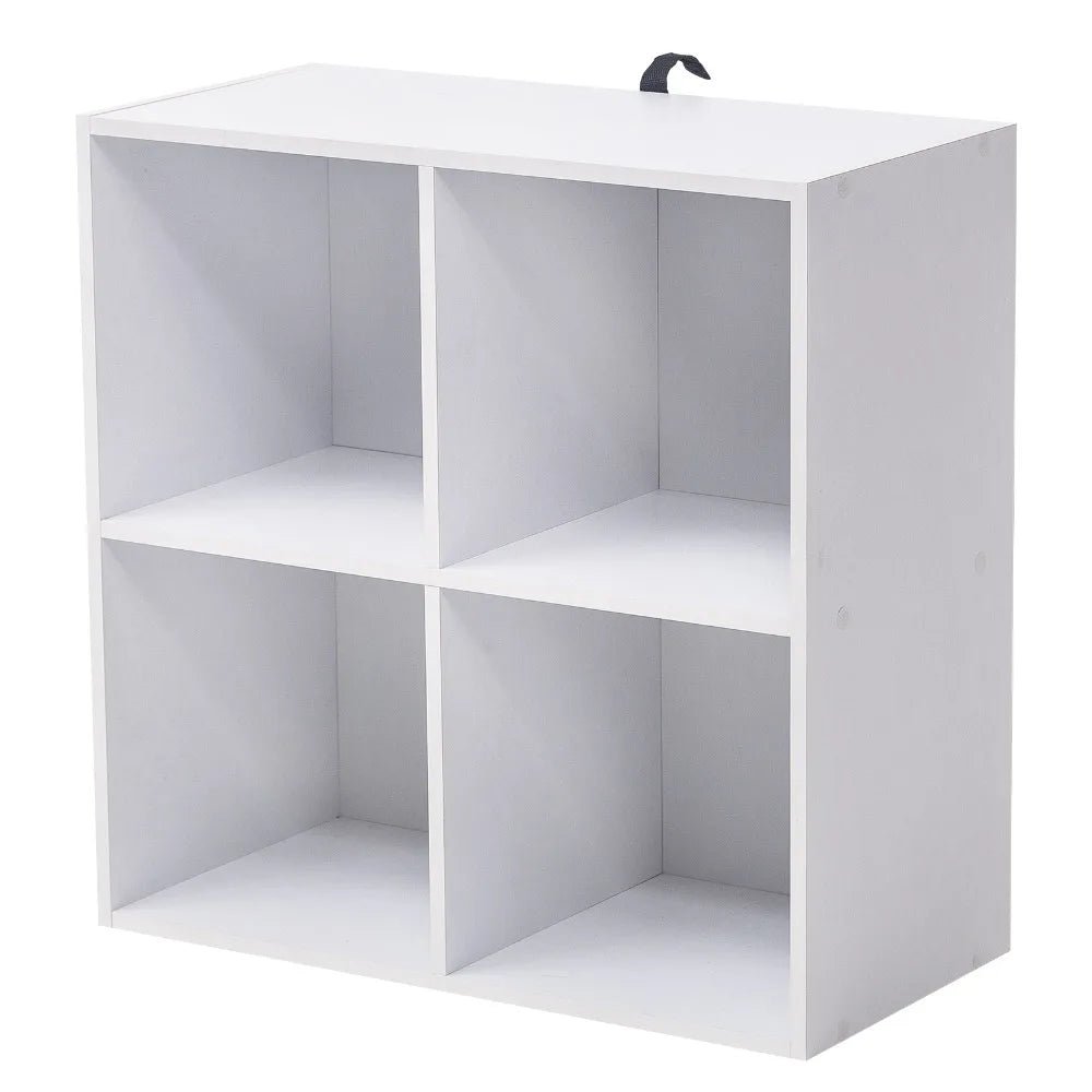 Étagère cube gris en bois avec 4 rangements - vente privée 14:365458light oak;200007763:201336101