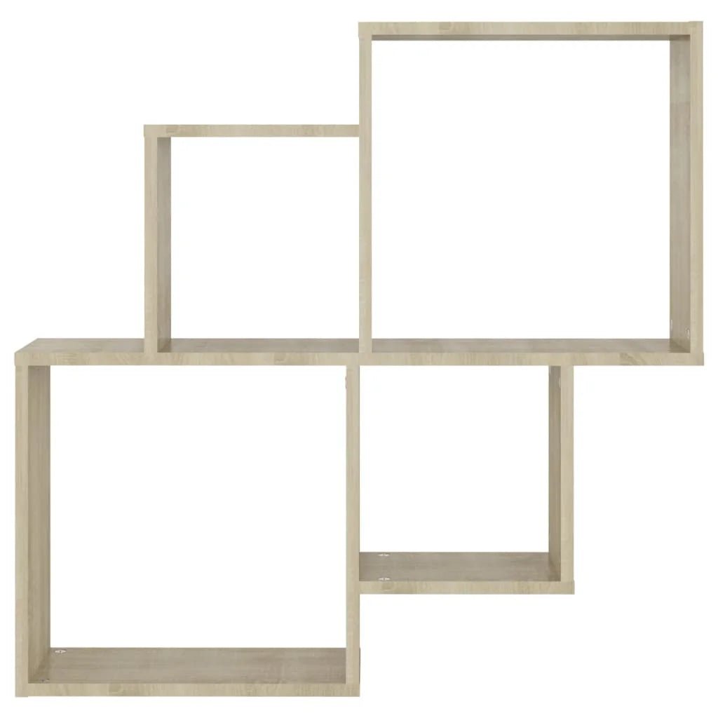 Étagère cube murale bois 80x15x78.5 cm - vente privée 14:200006155Brown;200007763:201336342