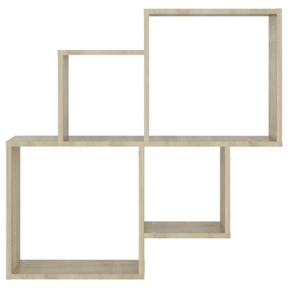 Étagère cube murale bois 80x15x78.5 cm - vente privée 14:200006155Brown;200007763:201336342