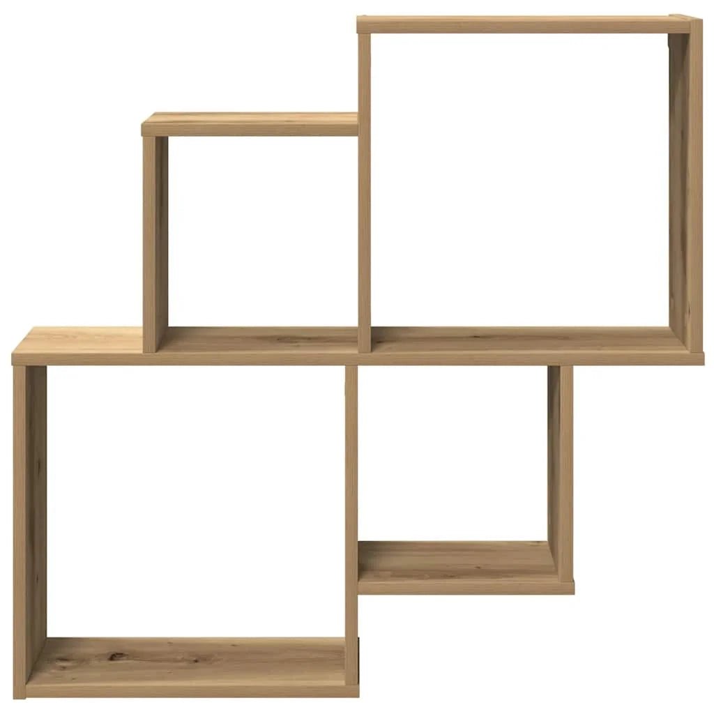 Étagère cube murale bois 80x15x78.5 cm - vente privée 14:200006155Brown;200007763:201336342
