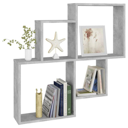 Étagère cube murale bois 80x15x78.5 cm - vente privée 14:200006155Brown;200007763:201336342