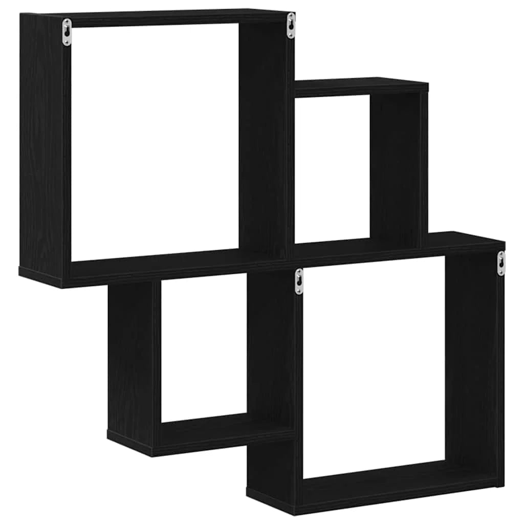 Étagère cube murale bois 80x15x78.5 cm - vente privée 14:200006155Brown;200007763:201336342