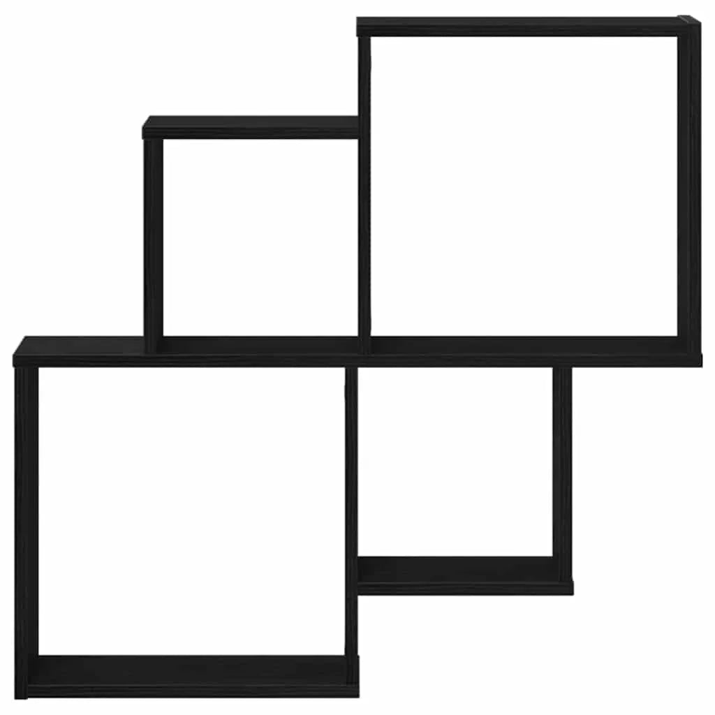 Étagère cube murale bois 80x15x78.5 cm - vente privée 14:200006155Brown;200007763:201336342