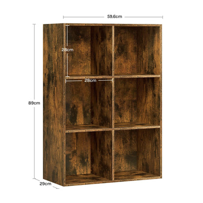 Étagère cube rangement en bois - vente privée 14:200003699Brown 29x59.6x89cm;200007763:201336101