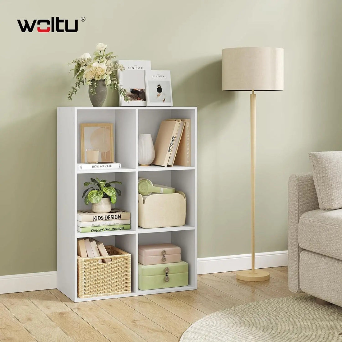 Étagère cube rangement en bois - vente privée 14:496Oak 29x59.6x59.8cm;200007763:201336101