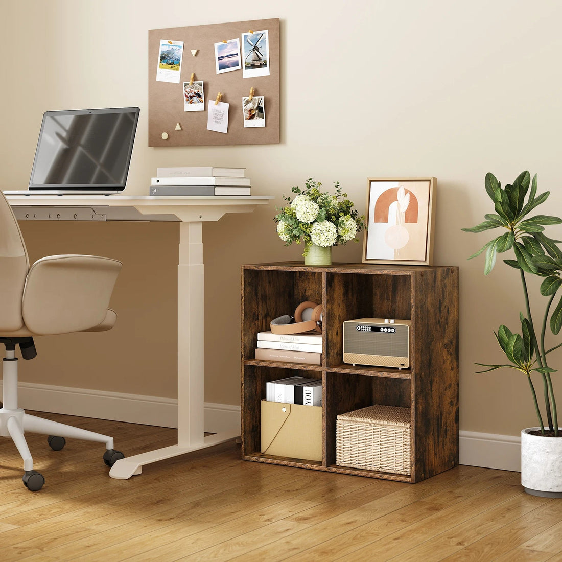 Étagère cube rangement en bois - vente privée 14:496Oak 29x59.6x59.8cm;200007763:201336101