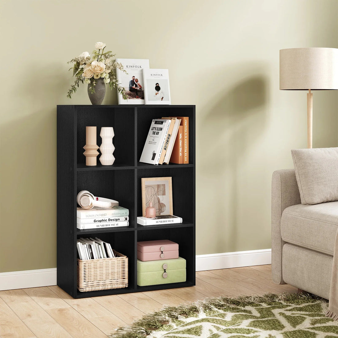 Étagère cube rangement en bois - vente privée 14:496Oak 29x59.6x59.8cm;200007763:201336101