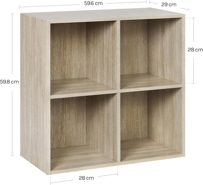 Étagère cube rangement en bois - vente privée 14:496Oak 29x59.6x59.8cm;200007763:201336101
