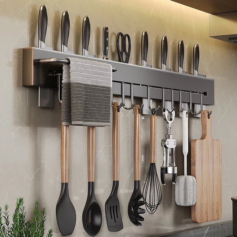 étagère cuisine inox - vente privée 14:20000615130cm with 4 hooks