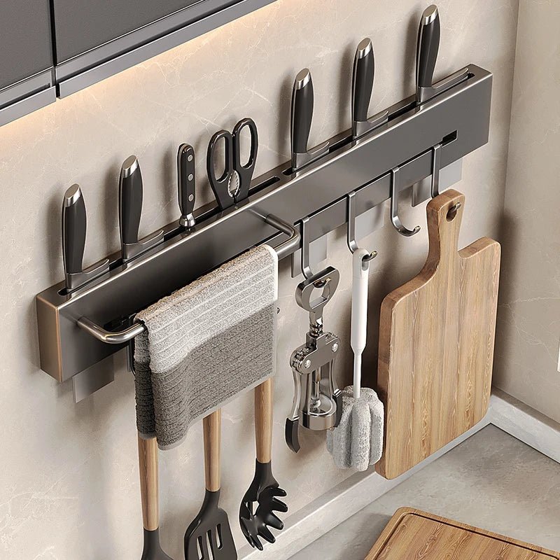 étagère cuisine inox - vente privée 14:20000615130cm with 4 hooks