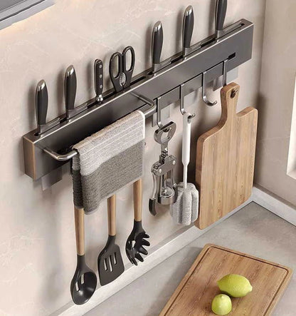 étagère cuisine inox - vente privée 14:20000615130cm with 4 hooks