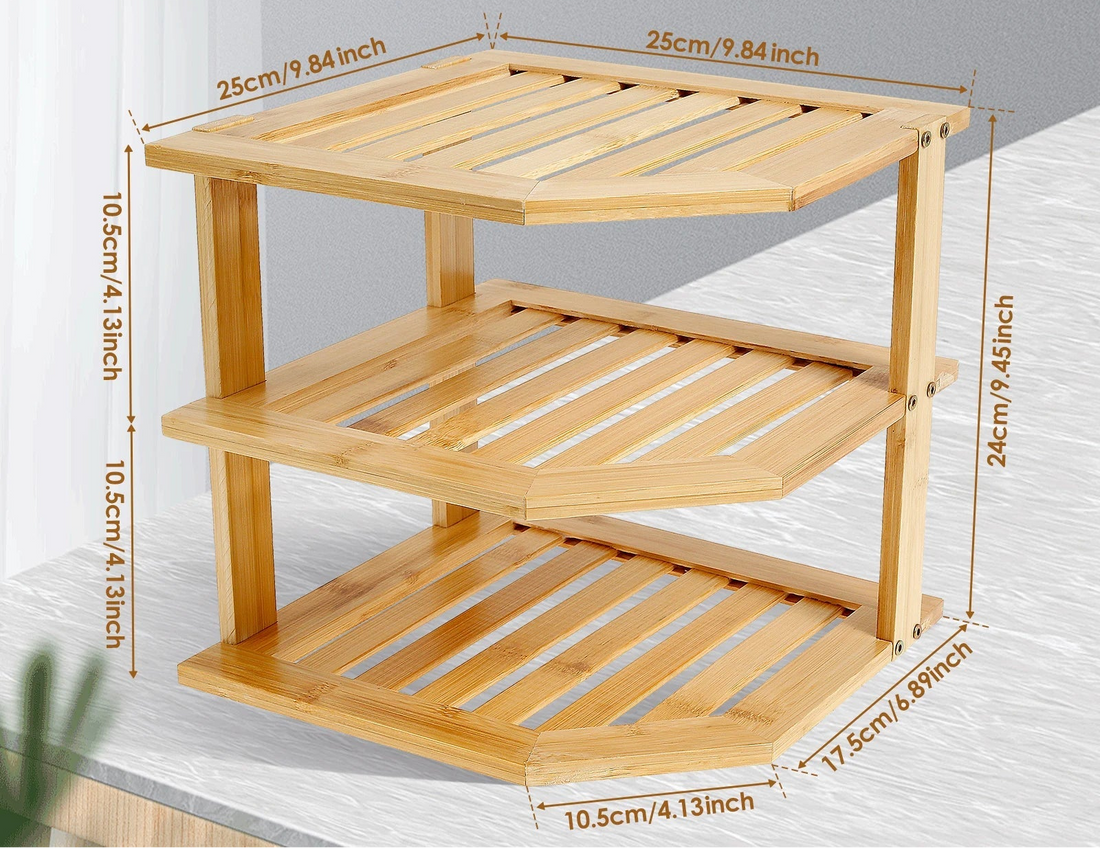 Étagère d'angle bambou moderne - vente privée 14:2000061513 layers