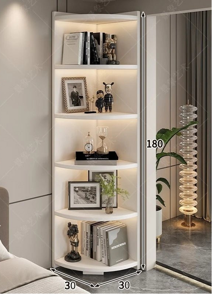 Étagère d'angle bois massif en forme d'éventail - vente privée 14:2000036996-white-30-180