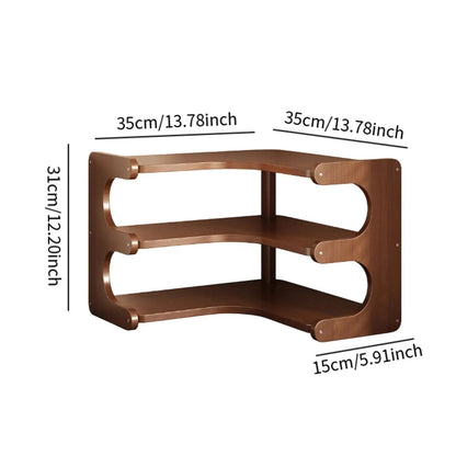 Étagère d'angle cuisine en bois massif - 5:20000418535x35x13cm