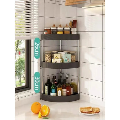 Étagère d'angle industrielle pour coin cuisine - vente privée 14:200003699A-black