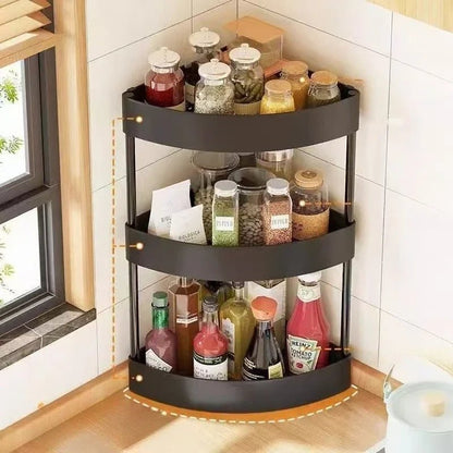 Étagère d'angle industrielle pour coin cuisine - vente privée 14:200003699A-black