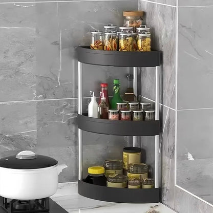 Étagère d'angle industrielle pour coin cuisine - vente privée 14:200003699A-black