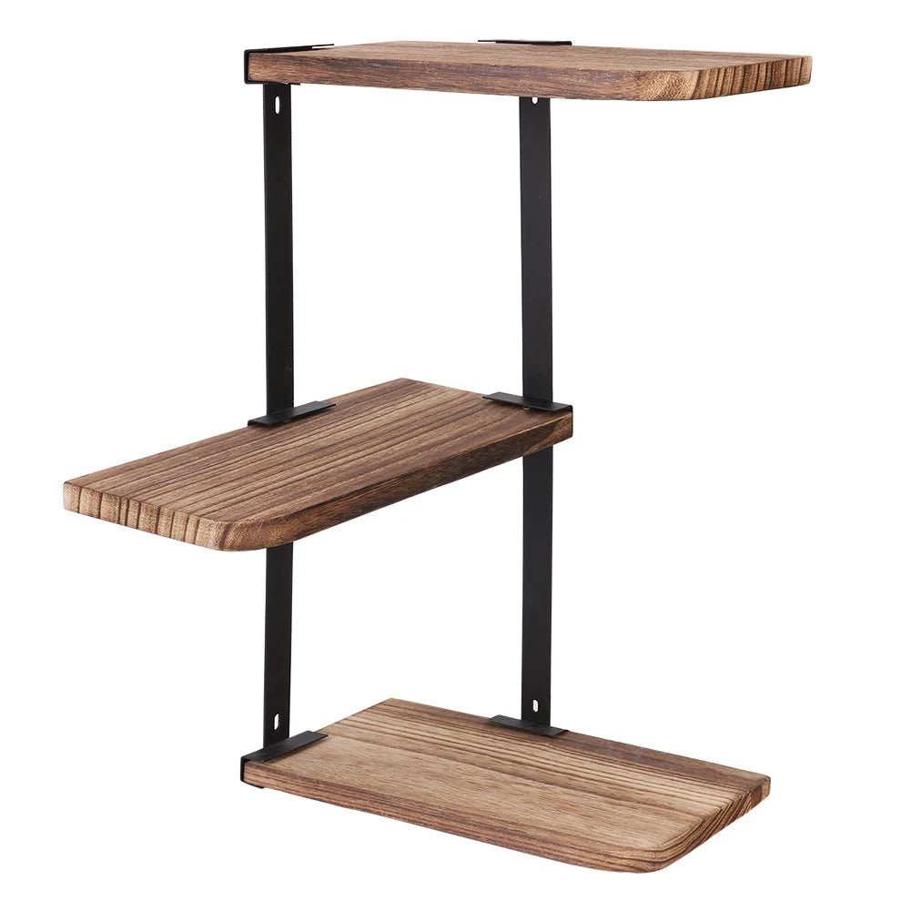 Étagère d'angle murale à 3 niveaux - vente privée 14:365458Brown;200007763:201336101