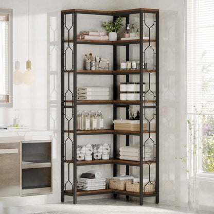 Étagère d'angle salle de bain ou salon - vente privée 14:200000195Rustic Brown;200007763:201336101