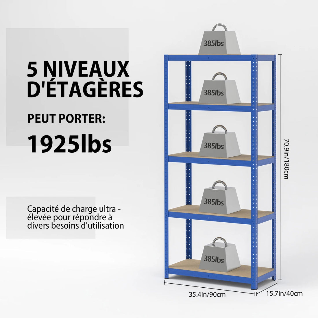 étagère garage atelier - vente privée 14:200006155Blue-170x75x30cm;200007763:201336101