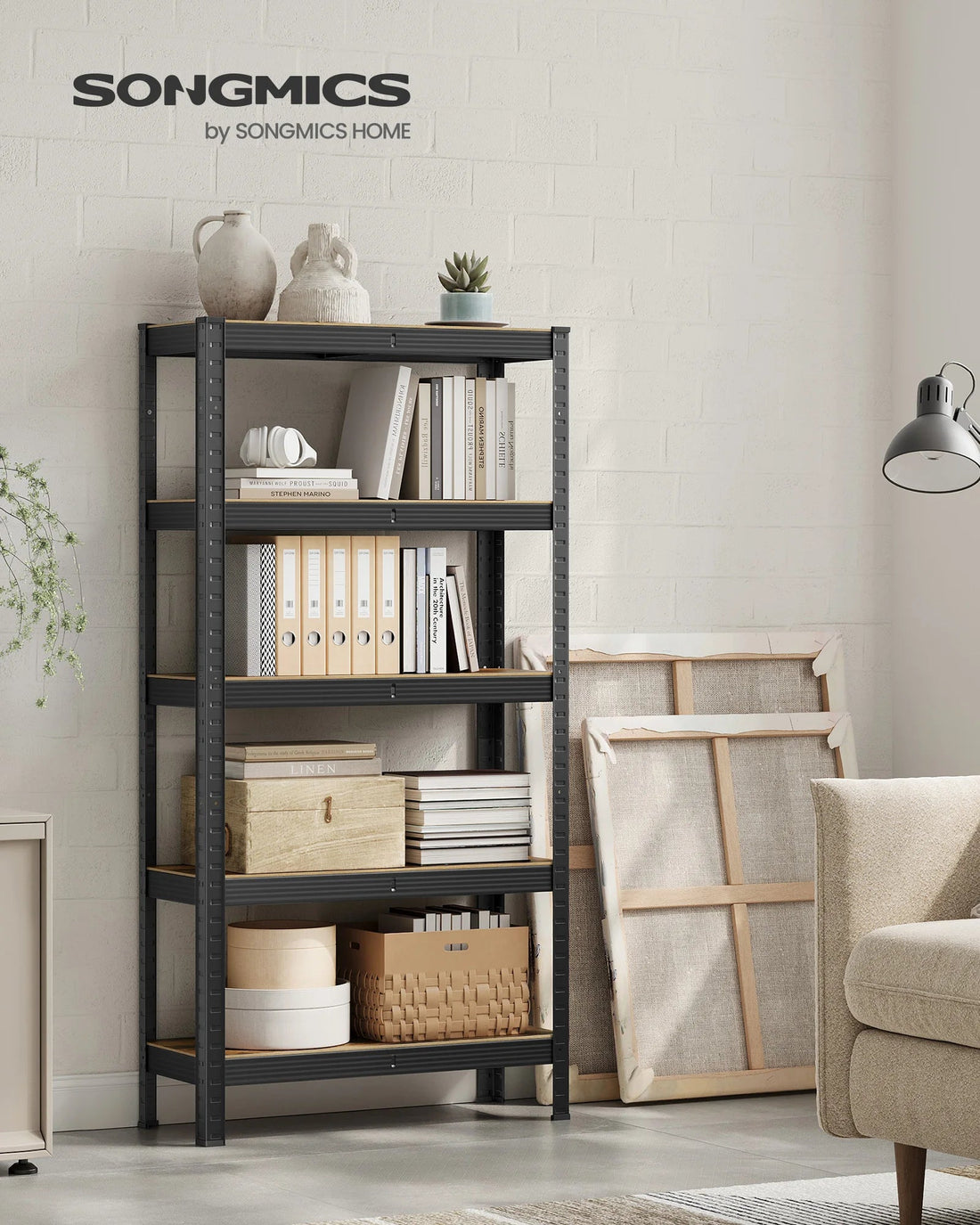étagère garage solide 30 x 75 x 150 cm, 650 kg - vente privée 14:201805806Noir;200007763:201336342