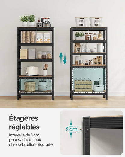 étagère garage solide 30 x 75 x 150 cm, 650 kg - vente privée 14:201805806Noir;200007763:201336342