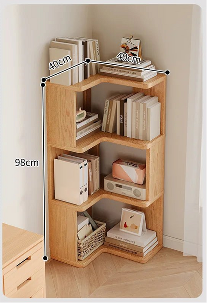 Étagère livre d'angle en bois massif moderne - vente privée 14:103 Layers 40 cm