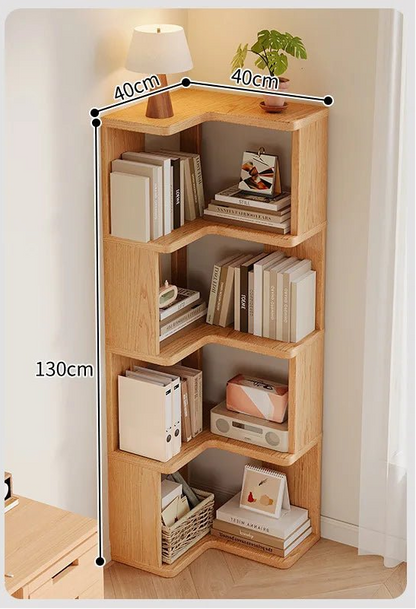 Étagère livre d'angle en bois massif moderne - vente privée 14:1734 Layers 40 cm