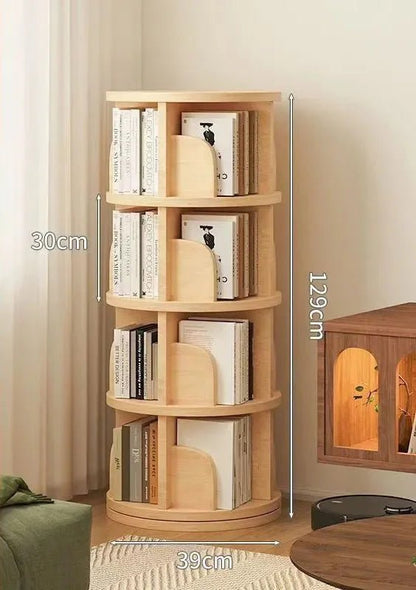 Étagère livre en bois massif pivotante à 360 dégrés - vente privée 14:294 layer H129cm