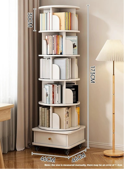 Étagère livre en bois rotatif - vente privée 14:1000187866L Yunxi white B