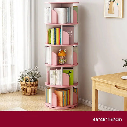 Étagère livre en bois rotatif - vente privée 14:1756L pink A