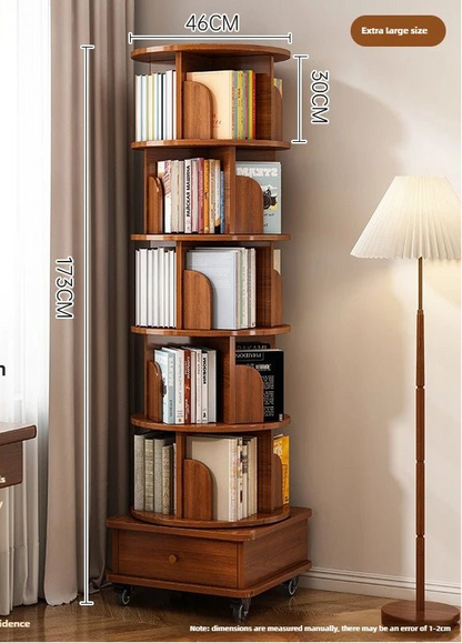 Étagère livre en bois rotatif - vente privée 14:2000029846L hazy cedar wood B