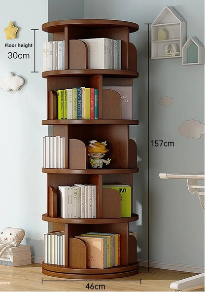 Étagère livre en bois rotatif - vente privée 14:2000061535L hazy cedar wood A
