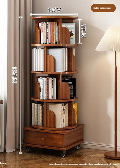 Étagère livre en bois rotatif - vente privée 14:3650165L hazy cedar wood B