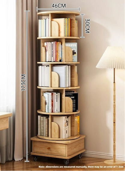 Étagère livre en bois rotatif - vente privée 14:3654586L log color B