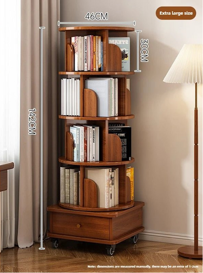 Étagère livre en bois rotatif - vente privée 14:4965L walnut B