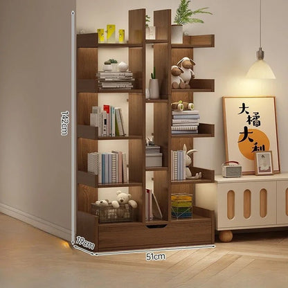 Étagère livre moderne en bois massif - vente privée 14:200003699brown