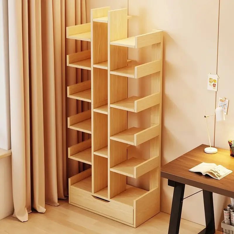 Étagère livre moderne en bois massif - vente privée 14:200006153blue