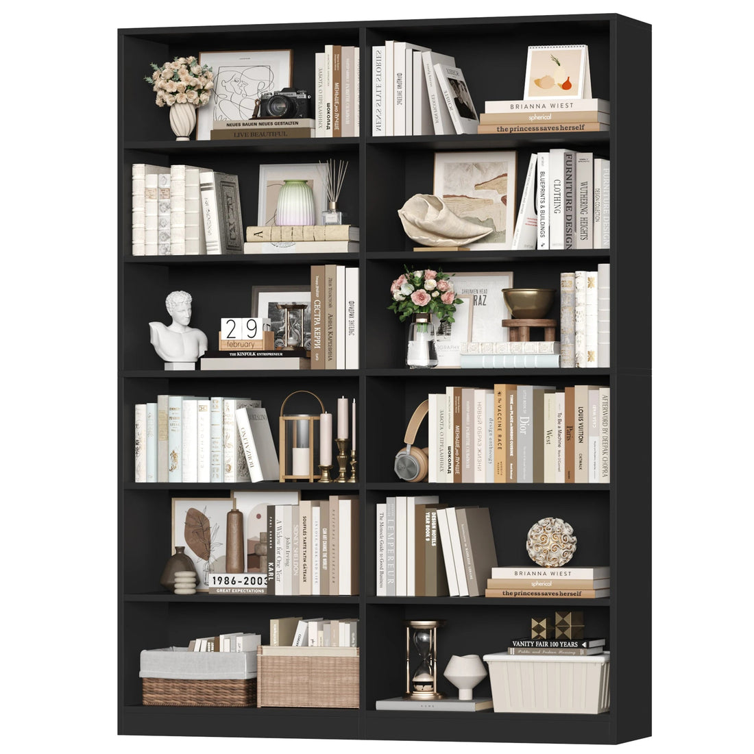 Étagère livre multifonction tendance 120x30x188.7cm - vente privée 14:193Black;200007763:201336101