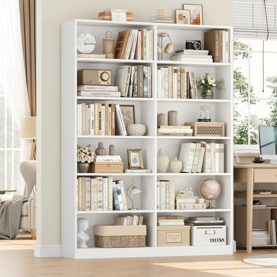 Étagère livre multifonction tendance 120x30x188.7cm - vente privée 14:200001438Oak;200007763:201336101