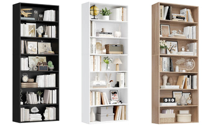 Étagère livre originale et moderne 60x23.5x209.5 cm - vente privée 14:200001438Oak;200007763:201336101