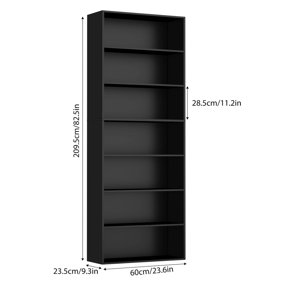 Étagère livre originale et moderne 60x23.5x209.5 cm - vente privée 14:200001438Oak;200007763:201336101