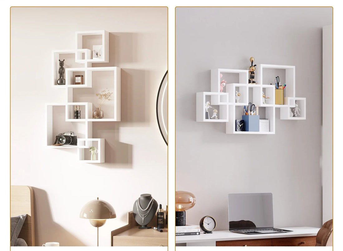 étagère murale 5 cubes - 49,5x10,2x86 cm - vente privée 14:29White;200007763:201336104;5:-1